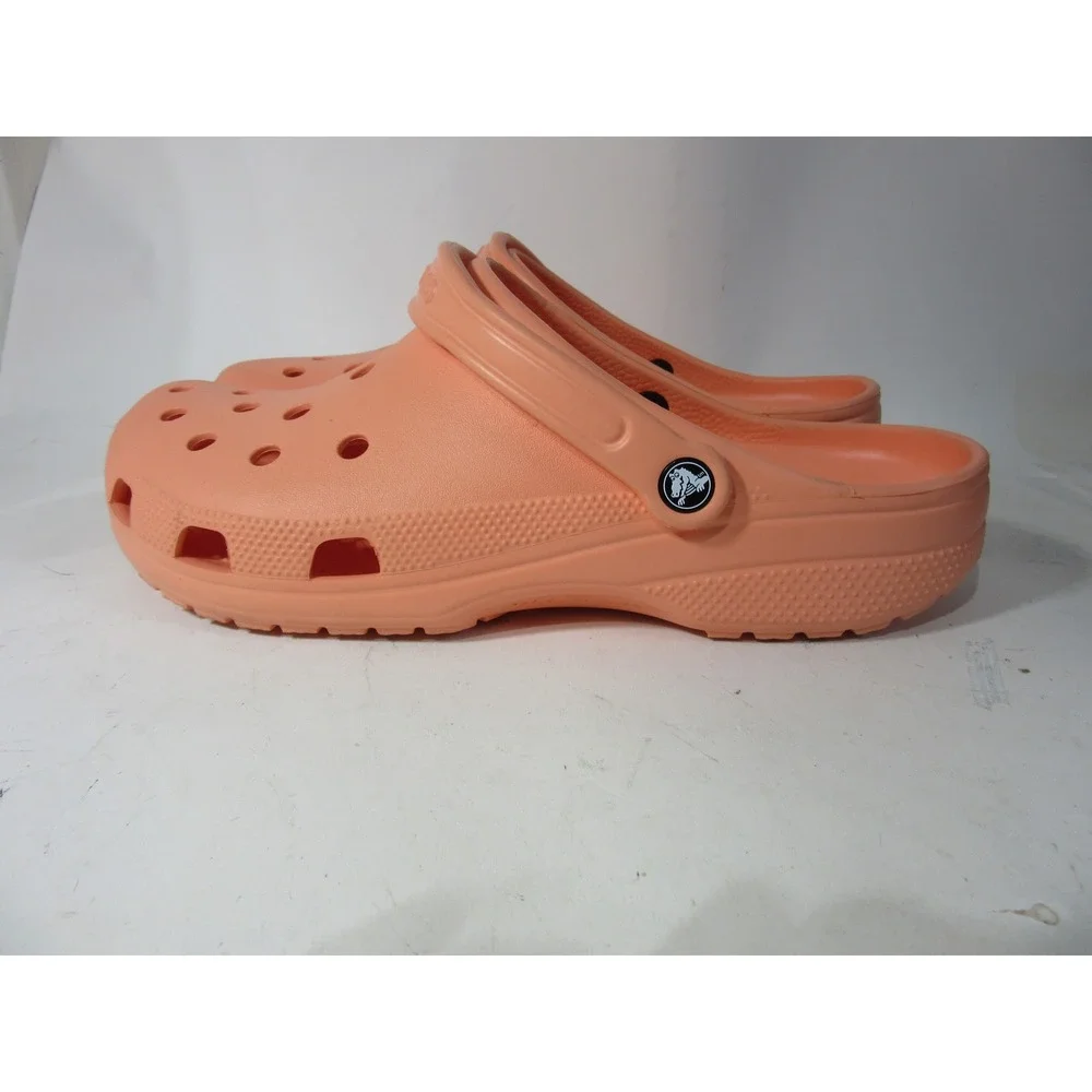 Crocs Clogs Mens Size 13 Orange Melon Peach Slip On Water Shoes Ankle Strap